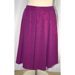 LuLaRoe Magenta Metallic Print Skirt size L